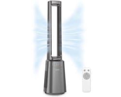 Auronic Torenventilator - Bladeless Model 2 in 1 - Luchtreiniger met HEPA-filter - Ventilator - 10 Standen - Afstandsbediening - 105 cm - Lichtgrijs