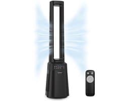 Auronic Torenventilator - Bladeless Model 2 in 1 - Luchtreiniger met HEPA-filter - Ventilator - 10 Standen - Afstandsbediening - 105 cm - Zwart