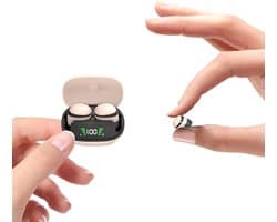 carmdering - Onzichtbare Oordopjes - Mini Draadloze Sleep Headphones - In-Ear Wireless Earbuds - Fysieke Ruisonderdrukking Ergonomisch Voor Kleine Oren - Comfortabel Slapen En Sporten - 1 Paar