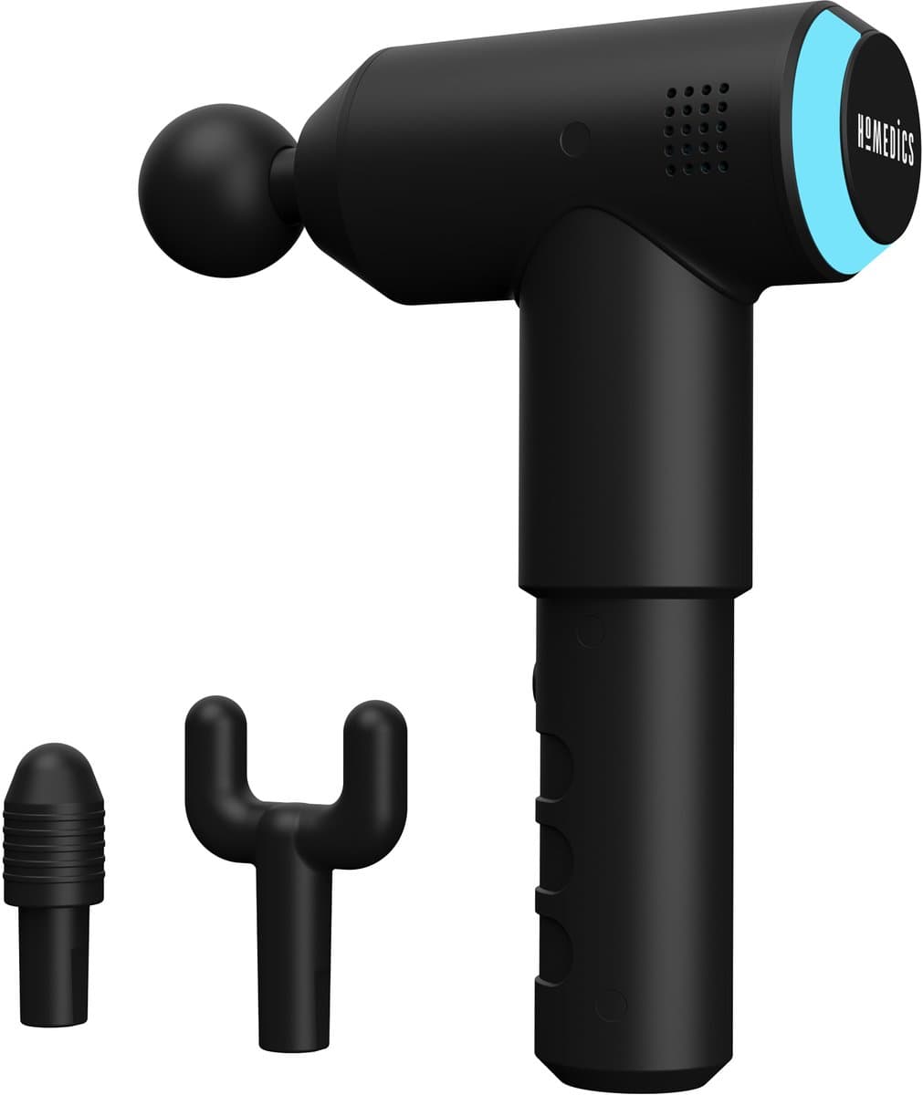HoMedics PGM200 Draadloze Massage Gun - Lichtgewicht Design - 3 Opzetstukken - 3 Intensiteitsinstellingen - 1 uur Batterijduur - Oplaadbaar - Massageapparaat -Zwart — afbeelding 1