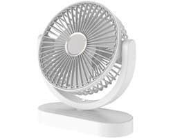 KZQ Usb Tafelventilator Stil Kantelbaar Met 3 Snelheden - Bureauventilator Voor Koeling Thuis En Kantoor - Wit