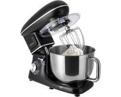 Keukenmachine Deegmachine - Planeetmenger Mixer - Bakken en Koken - 6.2 Liter Kom - 1500W - Zwart