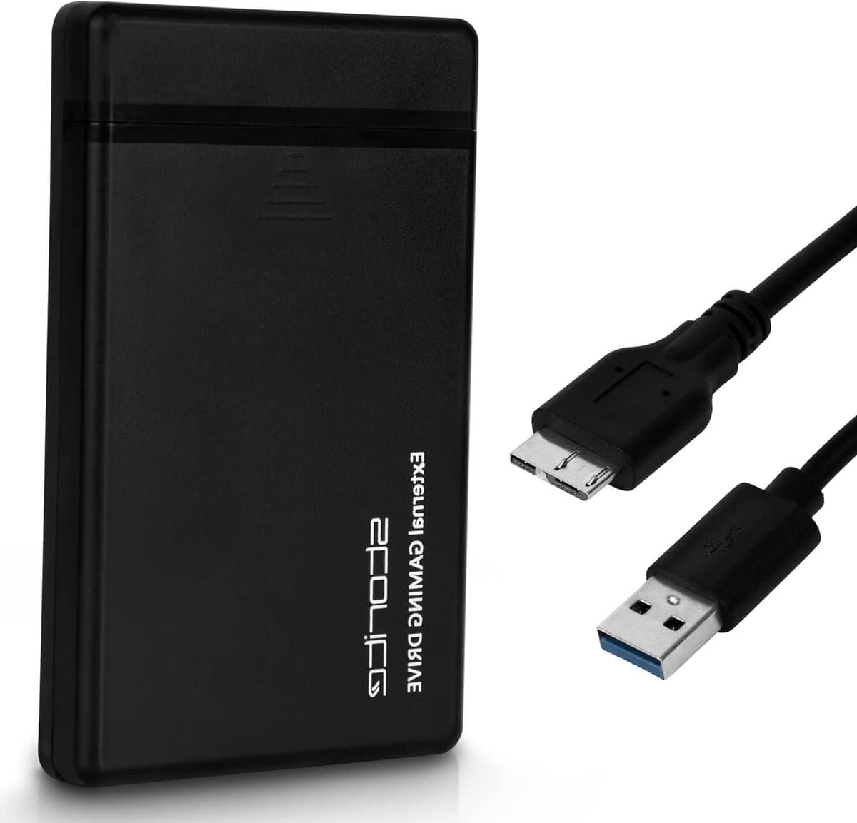 Externe Harde Schijf - Draagbare Opslag - Gegevens Back-uppen - Ultradun Ontwerp - 2TB Capaciteit - Zwart — afbeelding 1