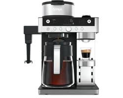 Ninja Prestige Dualbrew System - Koffiezetapparaat voor filterkoffie en cups - inclusief ingebouwde melkopschuimer - CFN802EU