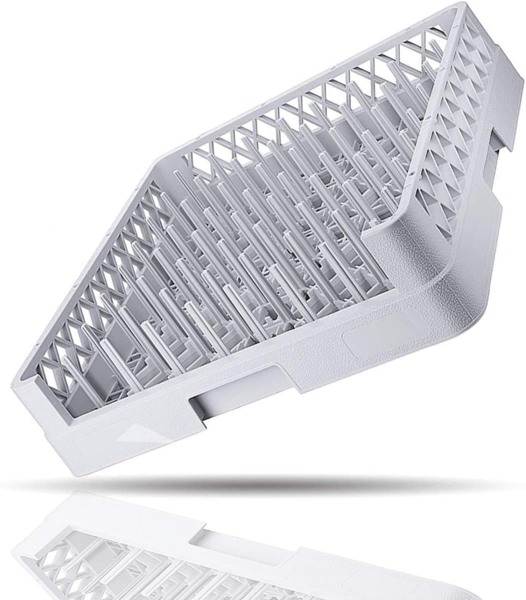 Vaatwasser mand - Spoelmand Horeca - Hygiënisch Servies Wassen - Universeel Stapelbaar - 50x50x10 cm - Lichtgrijs — afbeelding 1