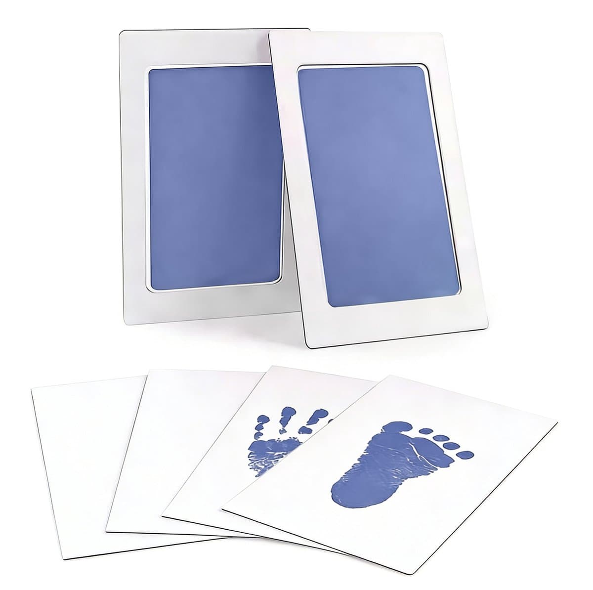 2 stuks Baby Handprint en Footprint Kit, Baby Handprint Inktpads met Clean-Touch, Inkless Print Kit Veilig Niet-giftig voor Baby Voeten en Handen, Pet Paw, Ritueel voor pasgeborenen, hand- en voetafdrukken van de baby, 6*9.5cm — afbeelding 1