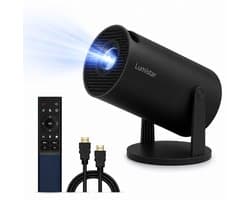 Lumistar® Premium Mini Beamer - Alles-in-één Smart TV Projector - 2026 model - Android 13.0 - WiFi 6 & Bluetooth 5.2 - 4k support - Beamer - Home Cinema - Wit