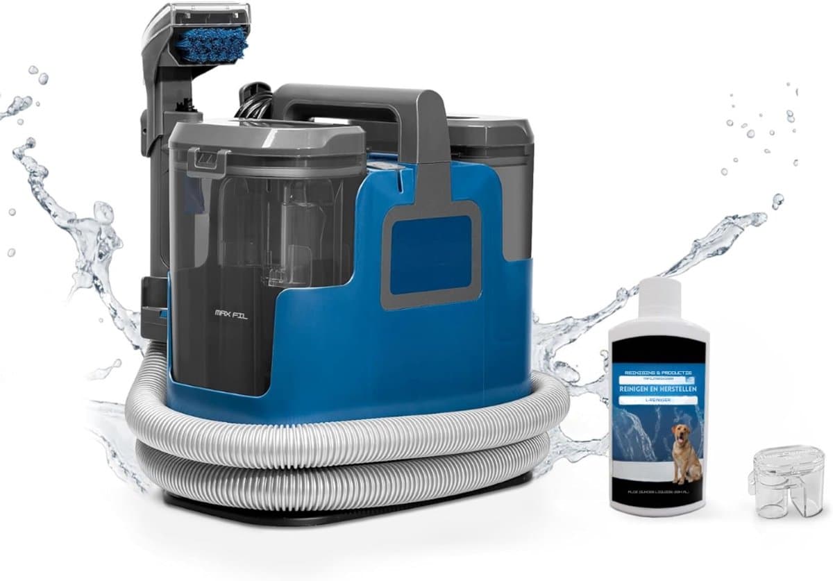 Zyrex® Vlekkenreiniger - Vlekkenreinigers - Tapijtreiniger Machine - Vlekkenreiniger Bank - Blauw - 34cm x 23cm x 36cm — afbeelding 1