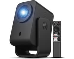 Beamer met Google TV – Full HD Projector – 4K Ondersteuning – Dolby Audio – Auto Focus & Keystone – Draagbaar – HDR10 – HDMI & USB – Thuisbioscoop