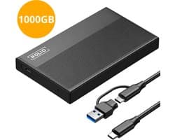 Rolio Externe Harde Schijf Pro - USB 3.1 en USB C - 1Gbps snelheid - 1TB Opslag