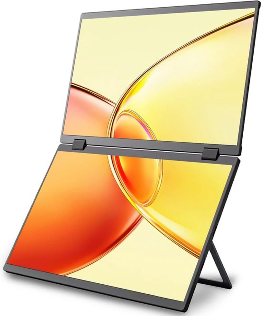 Luxe Portable Monitor Pro – 15.6 Inch – Beeldscherm voor Laptop – Verstelbaar – Draagbare Monitor – Opvouwbaar Scherm – Tri-Screen – Full HD — afbeelding 1
