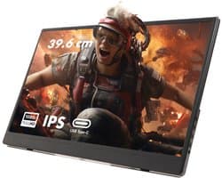 Pora&Co - IPS Portable Game Monitor - Beeldscherm 15.6 Inch - HDMI & USB-C - Full HD - Computerscherm - Draagbare Monitor
