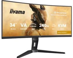 iiyama G-Master GCB3486WQSCP-B1 Gold Phoenix - 34 inch - WQHD - VA - 240 Hz - Verstelbaar - Curved - USB-C Dock