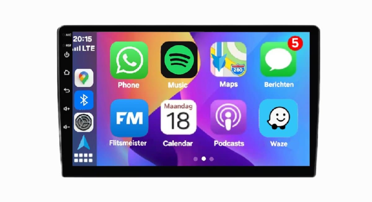 Autoradio 4/64GB met Carplay en Android Auto | Geschikt voor Vw volkswagen Golf 4 Polo Caddy Bora Jetta Transporter T5 Transporter Passat 1993-2006 | Autoradio met navigatie | 1993 1994 1995 1996 1997 1998 1999 2000 2001 2002 2003 2004 | R32 6N 9N — afbeelding 1