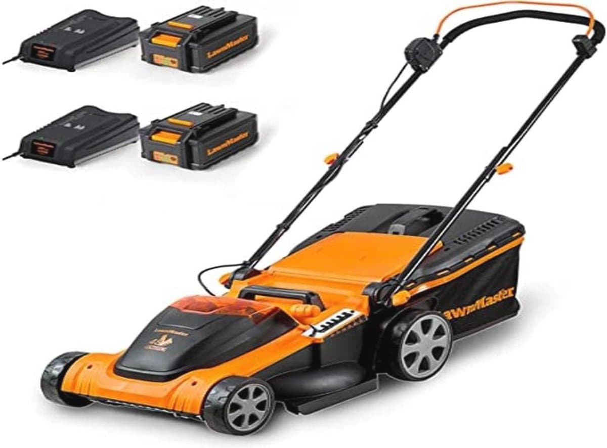 Elektrische grasmaaier met accu en snellader - 48V, 41cm maaibreedte, 450m² — afbeelding 1