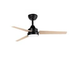 Jata JVTE4250 - Plafondventilator met verlichting - tot max 20 m2 - 106cm - met houteffect - zwart