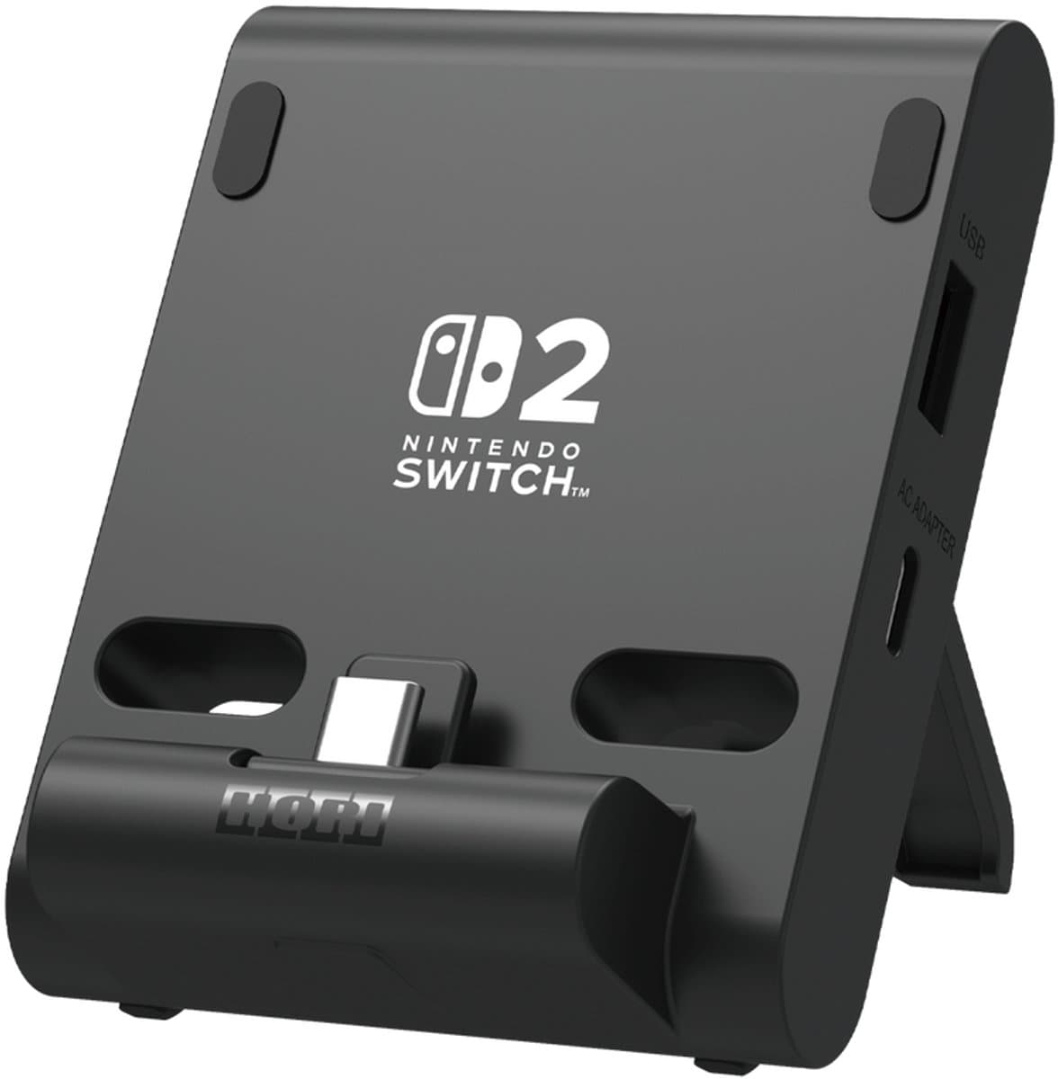 Hori Nintendo Switch 2 Standaard - Dual USB Playstand - Zwart — afbeelding 1