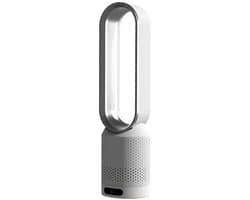Ventilator - Torenventilator - Luchtkoeler - Zonder Afvoerslang - 8 Standen - Met Afstandsbediening - Met Timer - Wit - Zilver