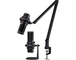 PREYON Stork Scream - Gaming Microfoon - PC-Gaming Met Flexibele Arm - Gaming - Streaming - Podcast - Zwart