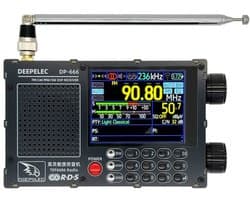 DEEPELEC DP-666 Wereldontvanger - TEF6686 DSP Radio - FM/LW/MW/SW Kortegolf met RDS - Oplaadbare 5000 mAh accu - Zwart