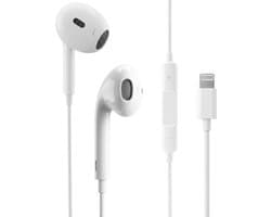 Nuvance Oortjes met Draad - Geschikt voor Lightning - In-Ear Oordopjes met Draad - Bedrade Oordopjes met Microfoon - Wit