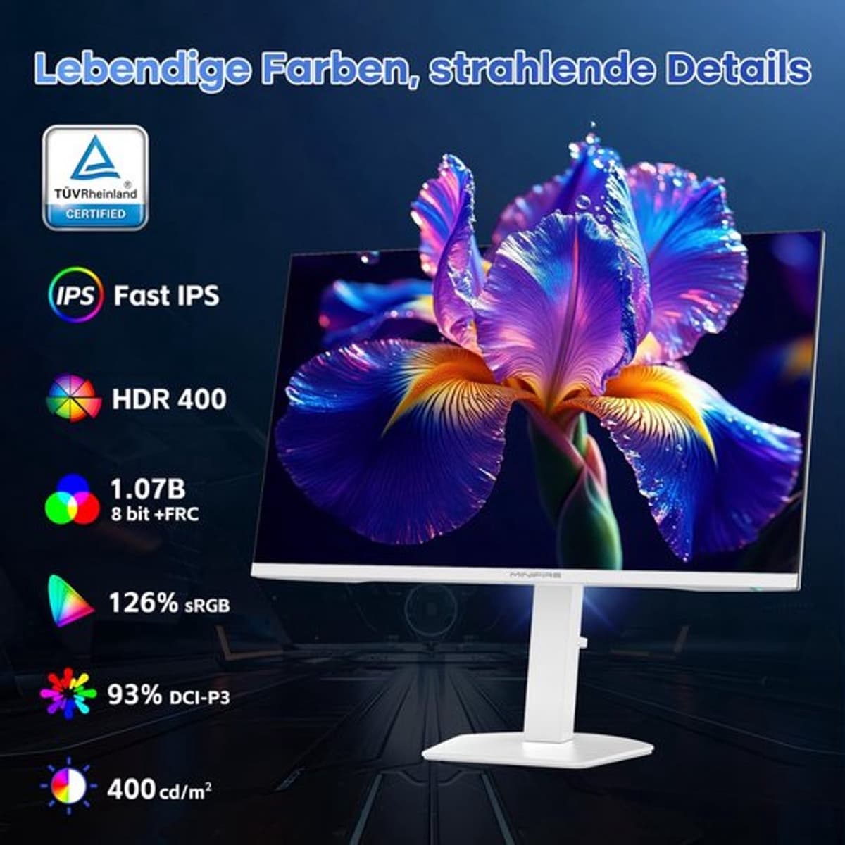 Gaming Monitor 27 Inch 4K UHD 160Hz Dual Mode - IPS Paneel - HDR 400 - HDMI 2.1 DP 1.4 - Met Luidsprekers - VESA 100x100 Montage — afbeelding 1