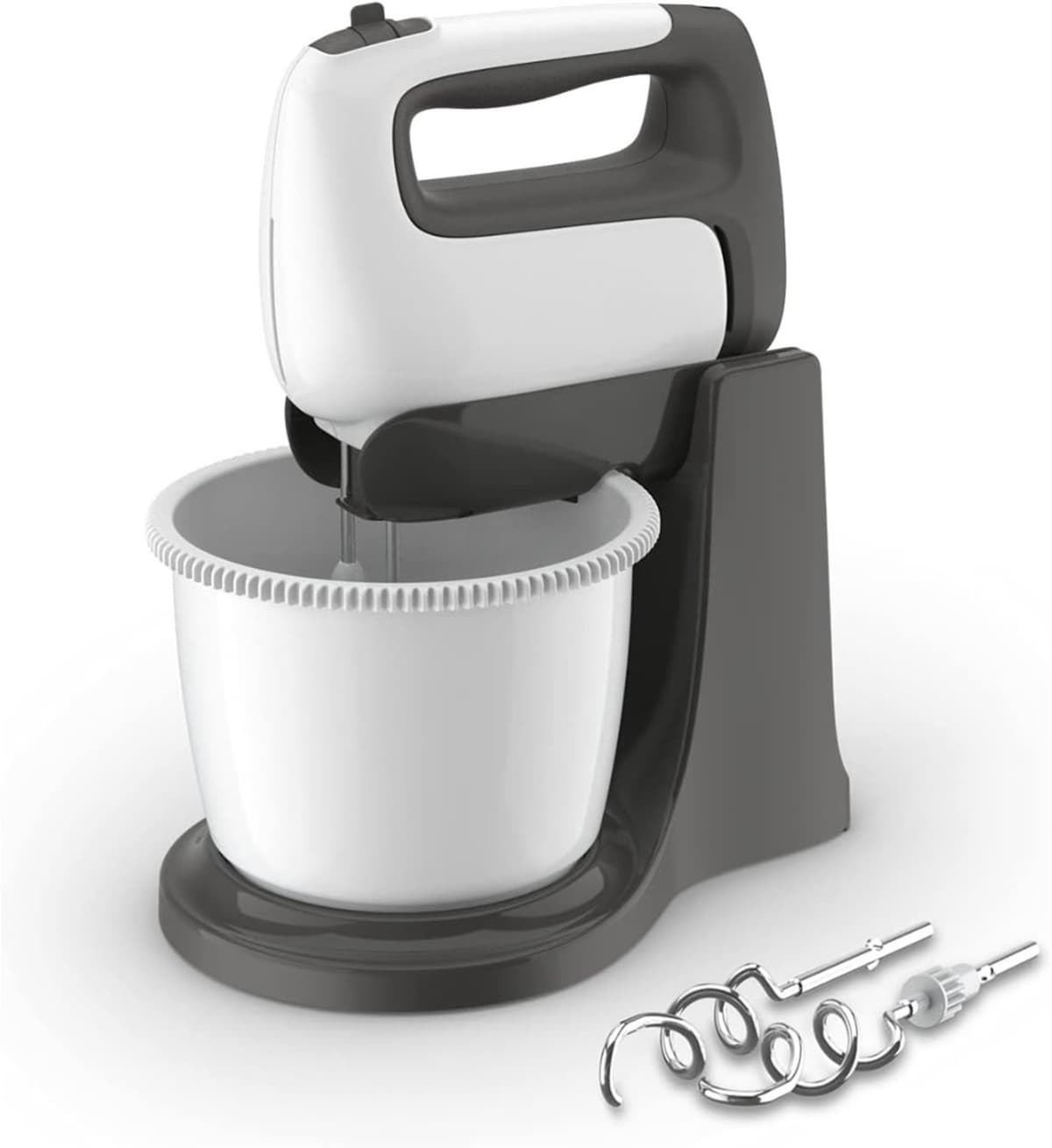 REN® Mixer met mengkom - Mixer - Mixer met mengkom keukenmachine - Wit/Zwart - 28cm x 10cm x 32cm — afbeelding 1