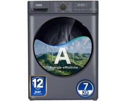 CHiQ CW07123863AX - Wasmachine - 7 KG - Space Pro - 16 programma's - AI Smart - Stoomwassen & Quick Wash - 12 jaar garantie op motor - A