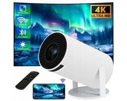 Mini Beamer - Draagbaar Projector - Android TV 11.0 - 2.4/5G WiFi & Bluetooth 5.0 - Automatische Keystone-correctie - 120 ANSI - 40-130 Inch - Thuisbioscoop - Voor Thuis & Kantoor