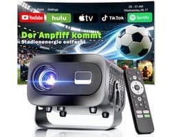 Mini Beamer 1000 ANSI Lumen - Full HD 1080p Resolutie - LED Projector - Android 13 Smart Beamer - Draagbaar Met Wifi En Bluetooth
