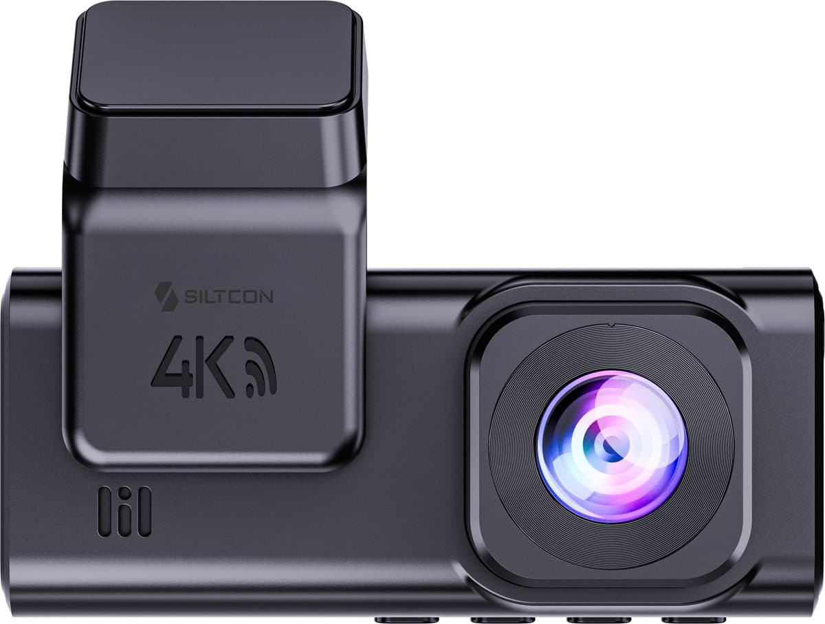 Siltcon® Dashcam 4K Ultra HD - 2.5K Achtercamera - Dashcam Voor Auto Voor en Achter - WiFi & App - Ingebouwde GPS - Nachtzicht - G-Sensor - Loop Recording – Auto Camera - Parkeermodus - 170° Groothoek - Incl. 64GB SD - Incl. Oplaadkabels Telefoon — afbeelding 1