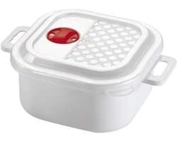 Microgolfkasserol - Magnetronbakje - Voedsel opwarmen - Met deksel met ventiel - 11 liter - Wit