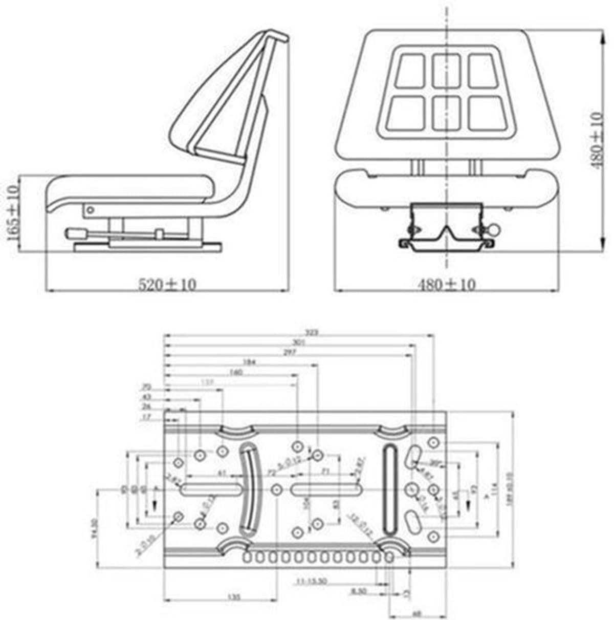 Zitplaats Tractor – Zitplek Buiten – Stoel Grasmaaier – ATV Zitting – Boerderij Zitmeubel – Duurzaam PVC – Stevige Metalen Basis — afbeelding 1