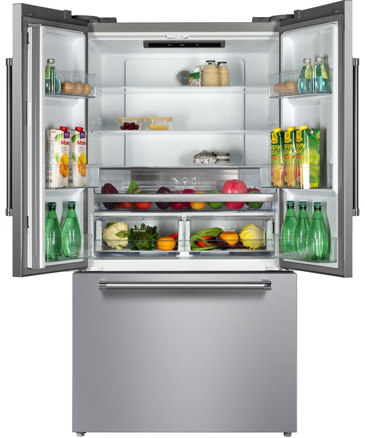 Lincoln Prestige PRFD58FEI - French Door Amerikaanse Koelkast - 178 cm hoog - 91.1 cm breed - 579L - Automatische IJsblokjesmachine met Wateraansluiting - Total No-Frost - Zilver RVS / Inox — afbeelding 1