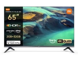 XIAOMI F Pro 65 TV 165 cm (65 inches) - 4K UHD QLED - Smart TV - Fire OS8 - Alexa Voice Control - HDR10+ - 60Hz with 120Hz Game Boost Mode - Compatible with Apple AirPlay