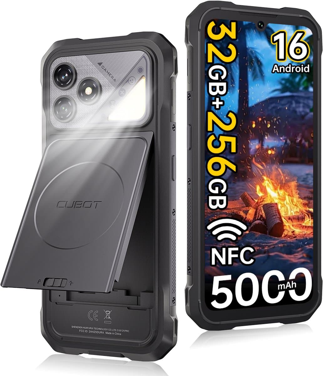 CUBOT Kingkong Dura - Robuuste Smartphone met Verwisselbare Batterij - 2 Stuks Inbegrepen - 6,88" 120 Hz - 32GB RAM - 256GB ROM - 5000mAh - IP68/IP69K - Android 16 - NFC - GPS - Zwart — afbeelding 1