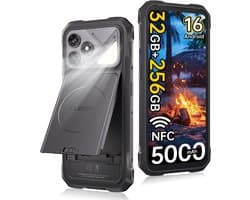 CUBOT Kingkong Dura - Robuuste Smartphone met Verwisselbare Batterij - 2 Stuks Inbegrepen - 6,88" 120 Hz - 32GB RAM - 256GB ROM - 5000mAh - IP68/IP69K - Android 16 - NFC - GPS - Zwart