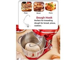 Keukenmachine - Foodmixer Met 1200W Krachtige Motor - Keukenmachine Bosch Met 6L RVS Kom