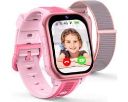 Ralio R5 Plus gps horloge kind 4G met HD Camera - Smartwatch kinderen met simkaart - 1.83 Inch HD Curved Display - 800mAh - GPS Tracker - Videobellen - SOS Noodoproep - Voor Jongens en Meisjes - Roze/Zwart/Blauw
