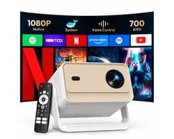 Beamer Full HD 1080P – 700 ANSI – WiFi 6 & Bluetooth 5.4 – Autofocus – 40-200 Inch Projectie