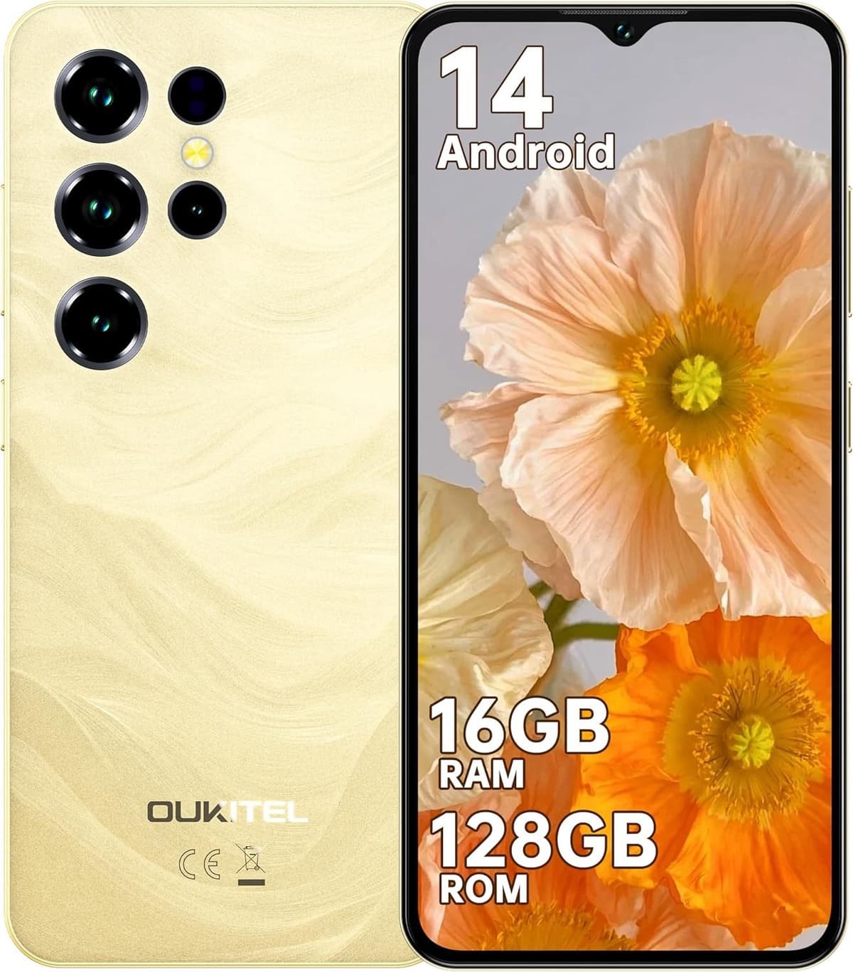 OUKITEL C2 4G Smartphone 16GB RAM-128GB ROM-6,52"60Hz HD IPS scherm-13MP Camera-5000mAh,Android14 — afbeelding 1