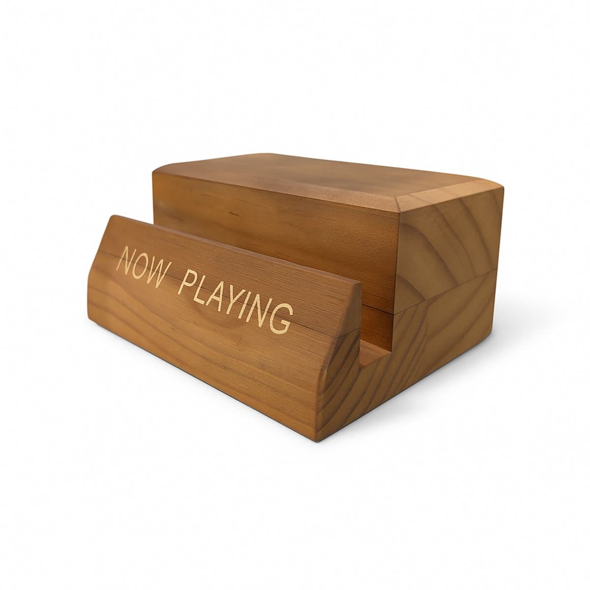 VIN UP® - Houten LP Houder 'Now Playing' - LP Standaard & Platenhouder voor Vinyl Display - Cadeau voor Muziekliefhebber — afbeelding 1