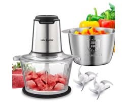 Keukenmachine met Hakmolen en Vleesmolen - 8 Kopjes, 2 Snelheden, 350W - Voor Fruit, Vlees, Groenten en Babyvoeding