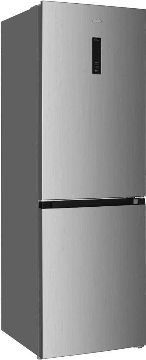Wiggo WR‑CD18NFB(X) – Koel‑Vriescombinatie – 323 L – No Frost – 2 Deuren – 39 dB – Energieklasse B – 5 Jaar Garantie – Roestvrijstaal — afbeelding 1