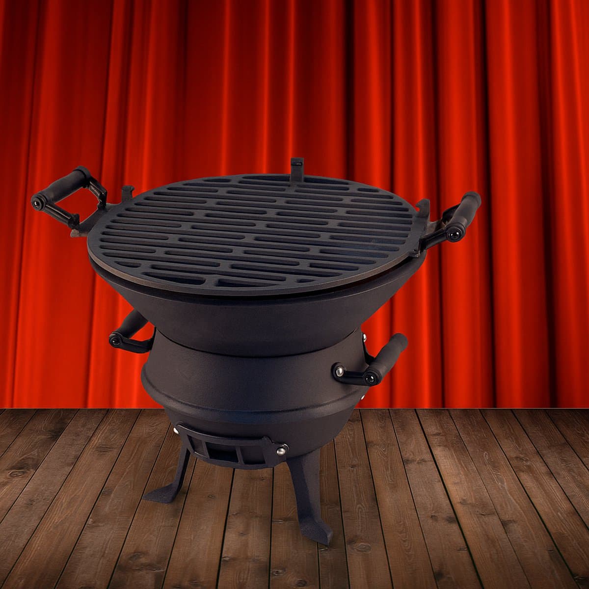Potkachel Houtskoolbarbecue - 35 cm - Gietijzer — afbeelding 1