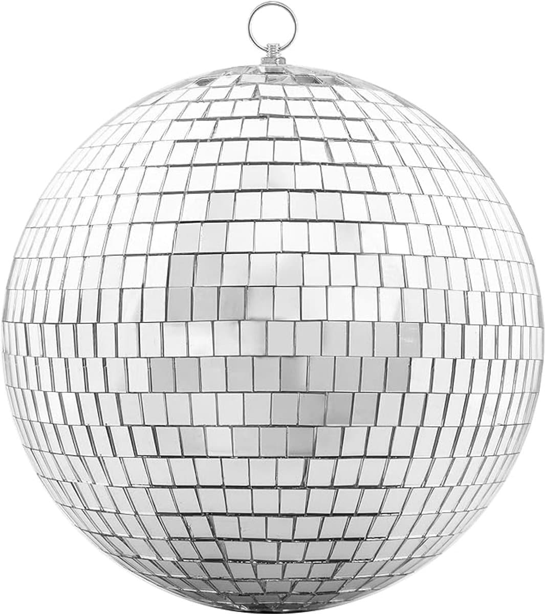 Discobal - Discobol - Spiegelbol - zilver - 20 cm — afbeelding 1