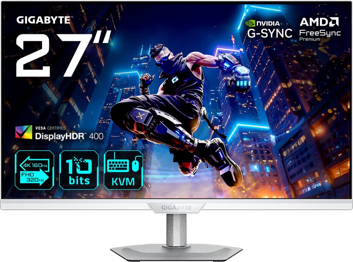 GIGABYTE M27UP ICE 27'' 4K UHD gaming monitor — afbeelding 1