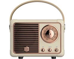 Retro bluetooth speaker - vintage decor - draagbare draadloze bluetooth speaker - Geel