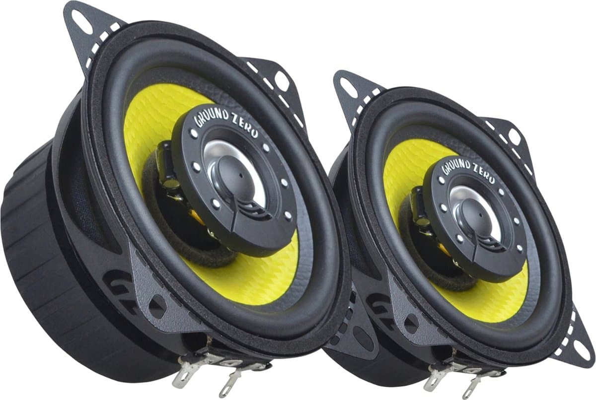 Ground Zero Titanium GZTF 4.0X - Autospeakers - 10 cm - 2-Weg Coaxiale Auto Speaker Set - 110W — afbeelding 1