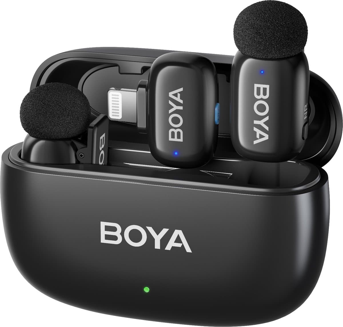 Boya Mini-15 2.4 GHz Ultra Mini Wireless Microphone Black (2TX+1RX-Lightning) — afbeelding 1